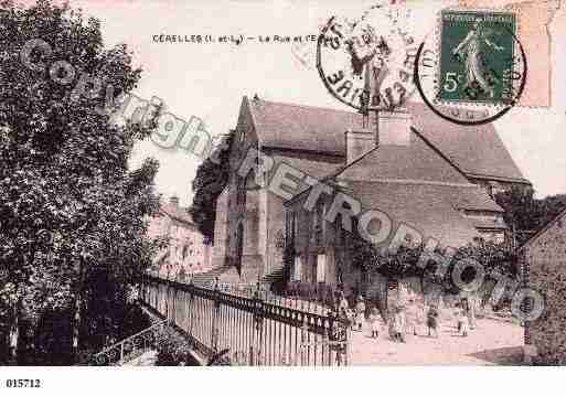 Ville de CERELLES, carte postale ancienne