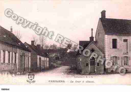 Ville de CERISIERS, carte postale ancienne