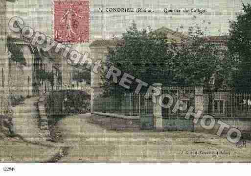 Ville de CONDRIEU, carte postale ancienne