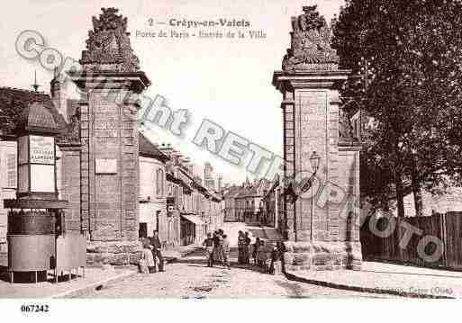 Ville de CREPYENVALOIS, carte postale ancienne