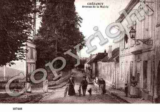 Ville de CREZANCY, carte postale ancienne