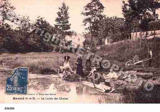 Ville de HERME, carte postale ancienne