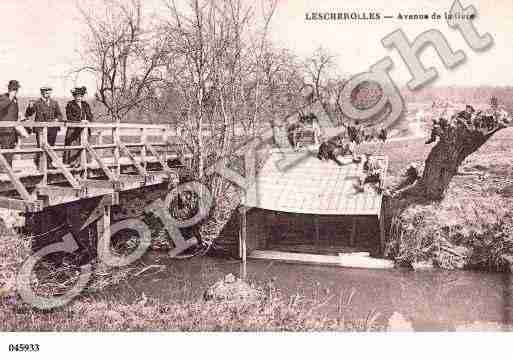 Ville de LESCHEROLLES, carte postale ancienne