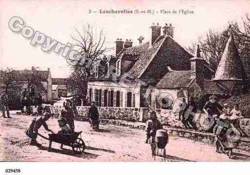 Ville de LESCHEROLLES, carte postale ancienne