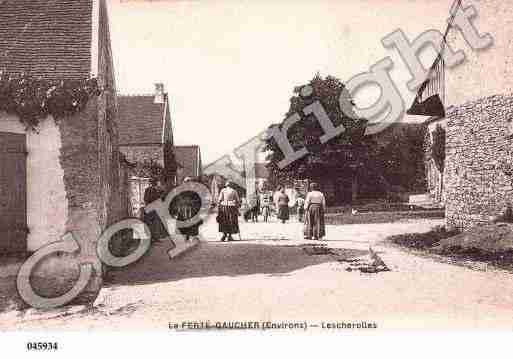 Ville de LESCHEROLLES, carte postale ancienne