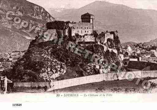 Ville de LOURDES, carte postale ancienne