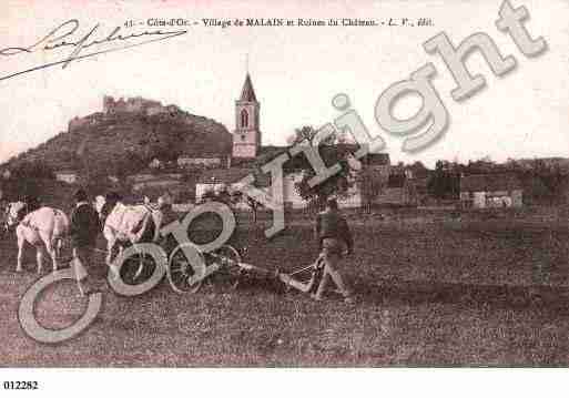 Ville de MALAIN, carte postale ancienne