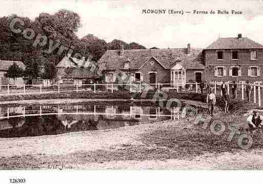 Ville de MORGNY, carte postale ancienne