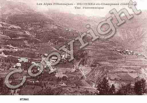 Ville de ORCIERES, carte postale ancienne