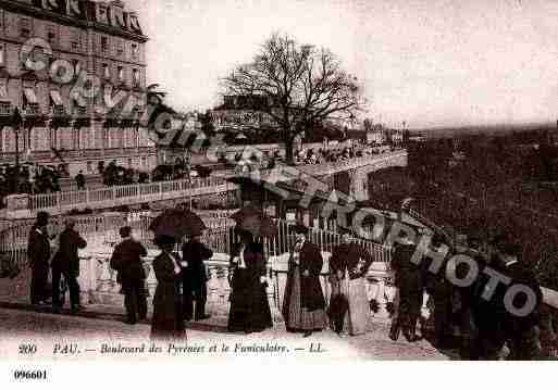 Ville de PAU, carte postale ancienne