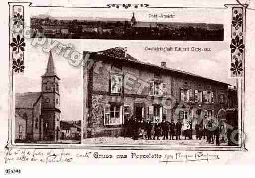 Ville de PORCELETTE, carte postale ancienne