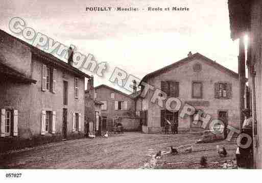 Ville de POUILLY, carte postale ancienne