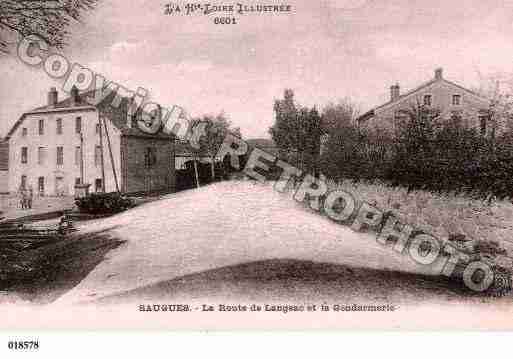 Ville de SAUGUES, carte postale ancienne