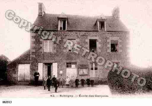 Ville de SUBLIGNY, carte postale ancienne