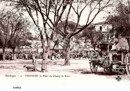 Ville de THIVIERS, carte postale ancienne