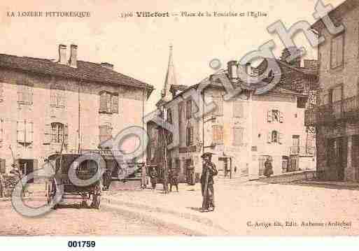 Ville de VILLEFORT, carte postale ancienne