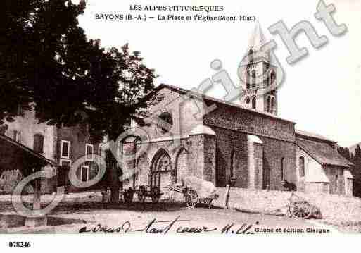 Ville de BAYONS, carte postale ancienne