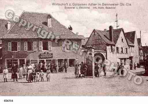 Ville de BENNWIHR, carte postale ancienne