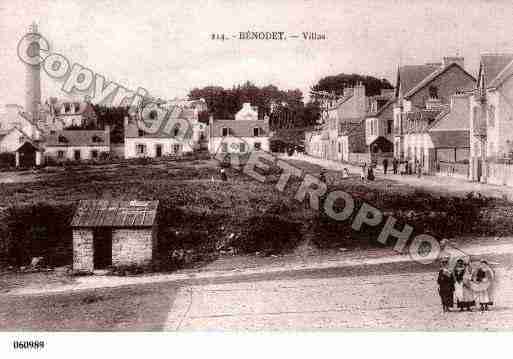 Ville de BENODET, carte postale ancienne