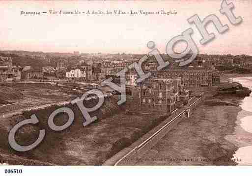 Ville de BIARRITZ, carte postale ancienne