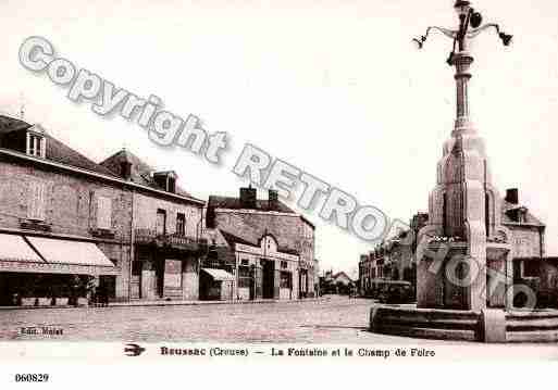 Ville de BOUSSAC, carte postale ancienne