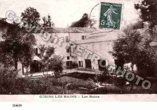 Ville de COURSLESBAINS, carte postale ancienne