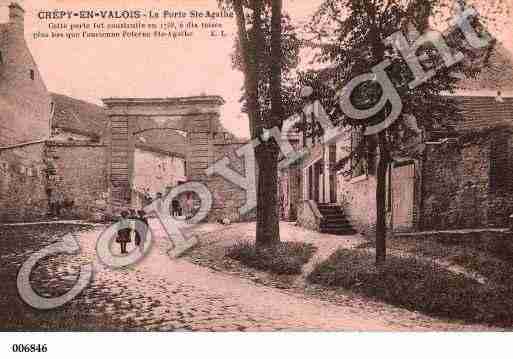 Ville de CREPYENVALOIS, carte postale ancienne