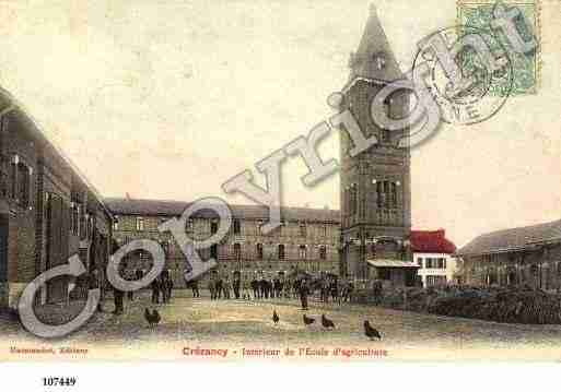 Ville de CREZANCY, carte postale ancienne