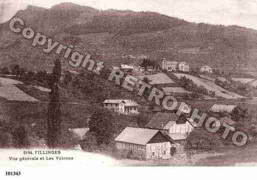 Ville de FILLINGES, carte postale ancienne