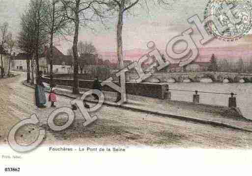 Ville de FOUCHERES, carte postale ancienne