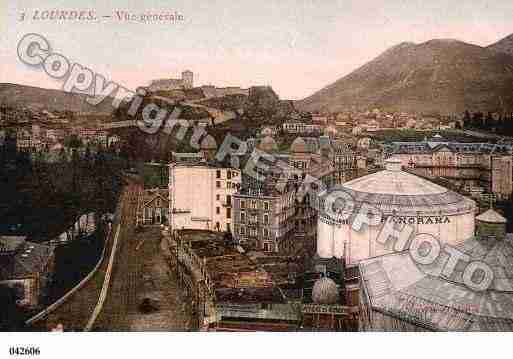 Ville de LOURDES, carte postale ancienne