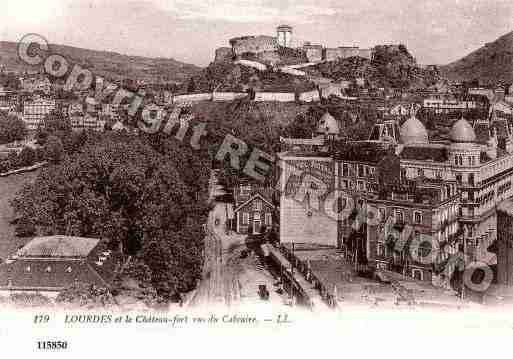 Ville de LOURDES, carte postale ancienne