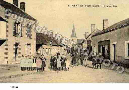 Ville de MERYESBOIS, carte postale ancienne