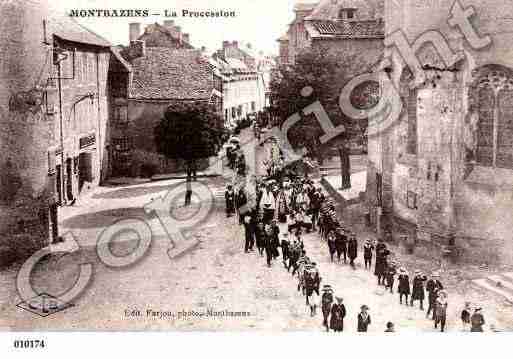 Ville de MONTBAZENS, carte postale ancienne