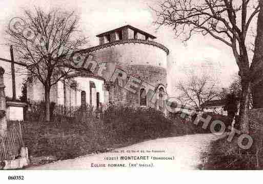 Ville de MONTCARET, carte postale ancienne