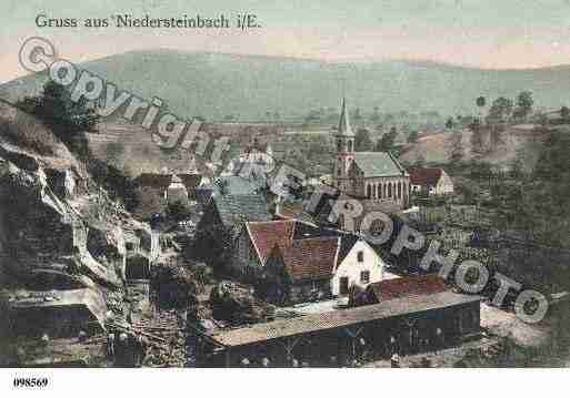 Ville de NIEDERSTEINBACH, carte postale ancienne