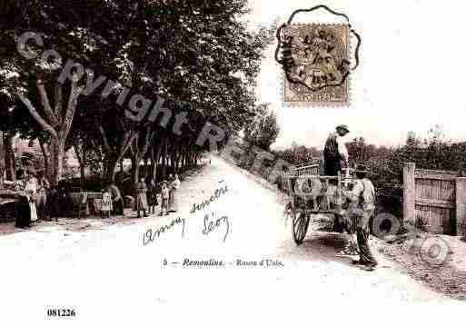 Ville de REMOULINS, carte postale ancienne