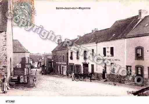 Ville de SAINTJEANSURMAYENNE, carte postale ancienne