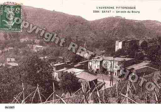 Ville de SAYAT, carte postale ancienne