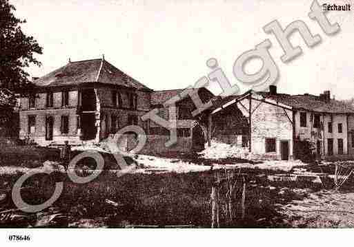Ville de SECHAULT, carte postale ancienne Ville de SECHAULT, carte postale ancienne