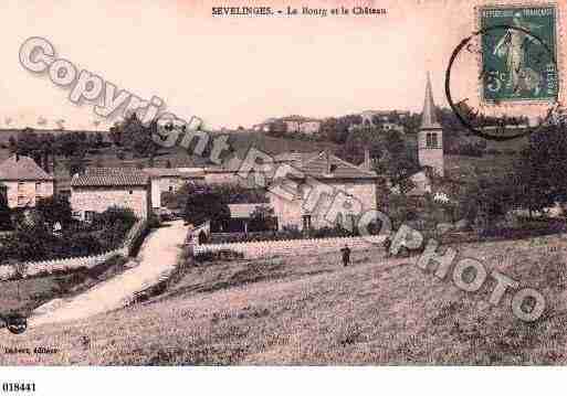 Ville de SEVELINGES, carte postale ancienne