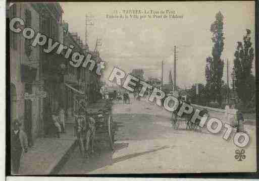 Ville de TARBES, carte postale ancienne