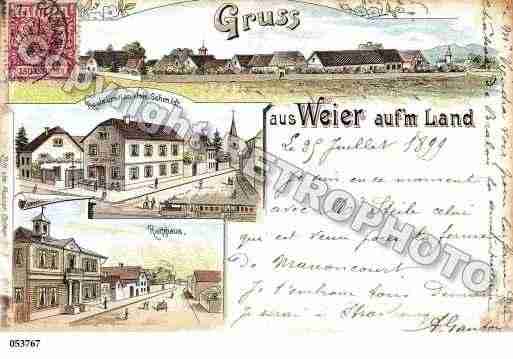 Ville de WIHRENPLAINE, carte postale ancienne