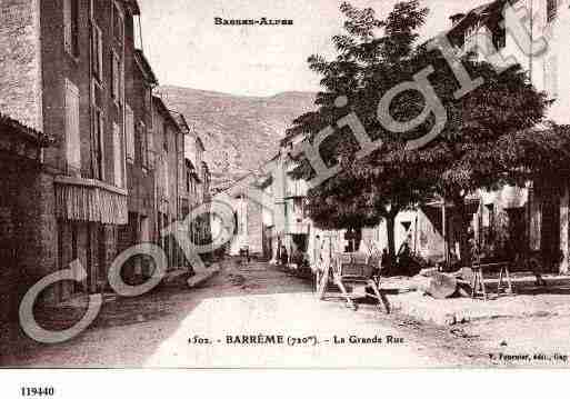 Ville de BARREME, carte postale ancienne