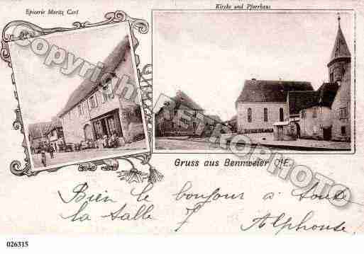 Ville de BENNWIHR, carte postale ancienne