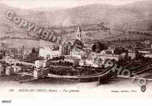 Ville de BOURGDETHIZY, carte postale ancienne