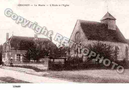 Ville de CHICHEY, carte postale ancienne