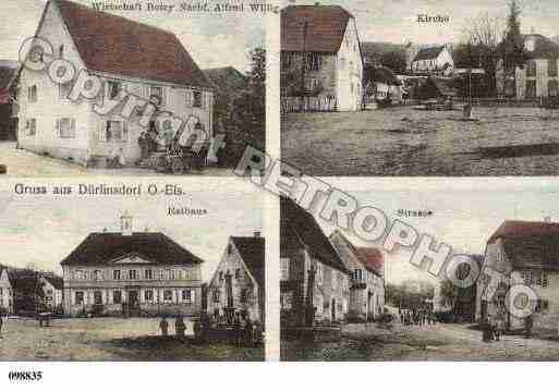 Ville de DURLINSDORF, carte postale ancienne