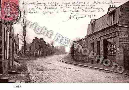 Ville de EU, carte postale ancienne
