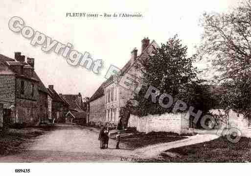 Ville de FLEURY, carte postale ancienne